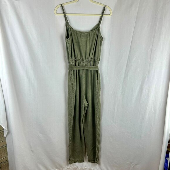 Abercrombie & Fitch Front Wrap Utility Jumpsuit Women Medium Army Olive‎ Green - Picture 9 of 13